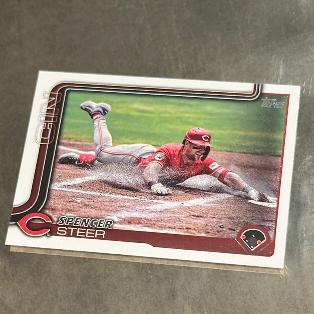 Topps Red and White Baseball Card